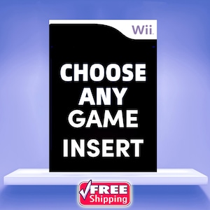 Nintendo Wii Box boxart Print: Gloss Laminate Replacement Slip cover insert for case.