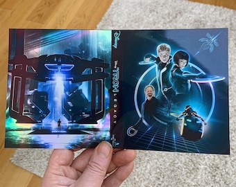 Tron legacy Ultra 4K Bluray SteelBook CONVERSIE naar holografische vinylafdruk. Inzetstuk hoescover