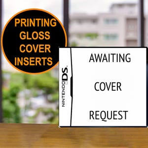 Nintendo DS Boxart case Slipcover: Gloss Laminate Replacement insert Print custom cover request