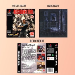 Resident Evil PS1 hoesjes en slipcovers. Glanzende prints Playstation 1