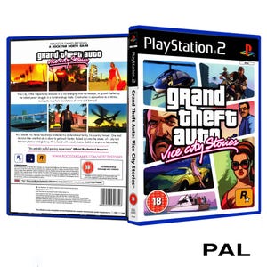 GTA Vine City Stories PS2 Ersatz Box - Kunst Druck nur Einschub. PAL-Version. Grand Theft Auto. Wahlweise glänzender oder holografischer Druck