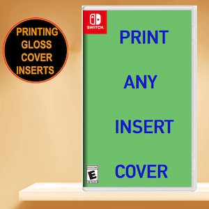 Custom Nintendo Switch Box Art Slipcover: Glossy case cover Printing insert