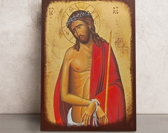 Sacred Jesus Christ Orthodox Icon • Handcrafted Christian Gift