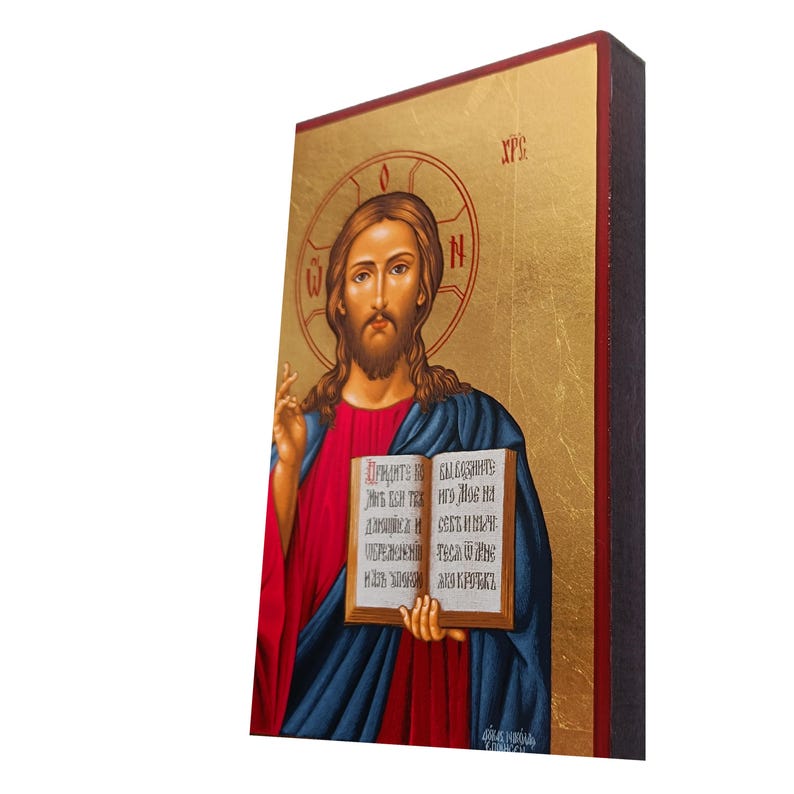 Byzantine Icon of Jesus Christ • Greek Orthodox Icon • Hand Painted ...
