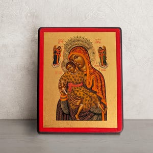 Virgin Mary Icon of Kykkos • Greek Orthodox Icon • Hand Painted Virgin Eleousa Icon • Mother of God the Merciful Icon • Religious Gift