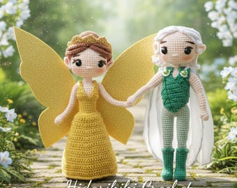 Queen Clarion & Lord Milori Amigurumi Dolls Wings of Starlight - Etsy
