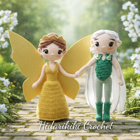 Queen Clarion & Lord Milori Amigurumi Dolls Wings of Starlight - Etsy