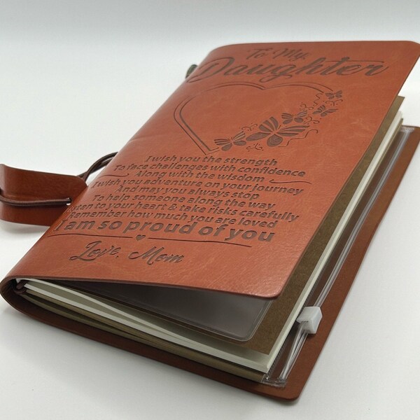Daughter Wedding Leather Journal Etsy