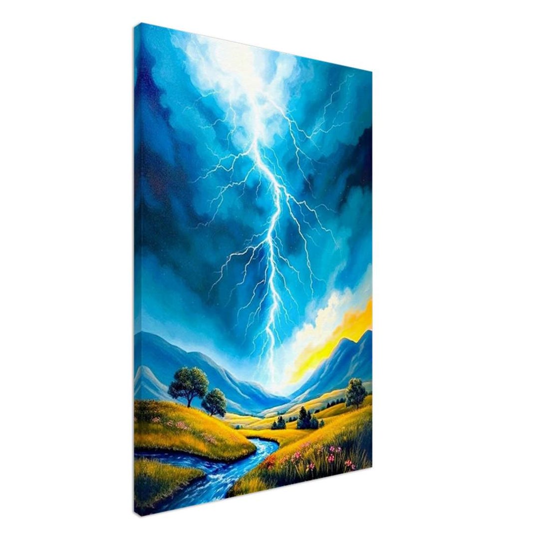 CANVAS PRINT Lightning Bolt Wall Art Decor | Storm Thunderstorm Wall ...