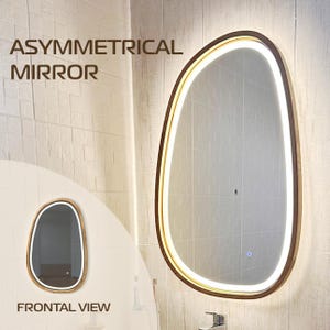 Asymmetrical Mirror Home Decor, Bathroom Lighting Mirror, LED Mirror, Irregular LED Mirror, Vanity Mirror, Makeup Mirror, Smart Mirror