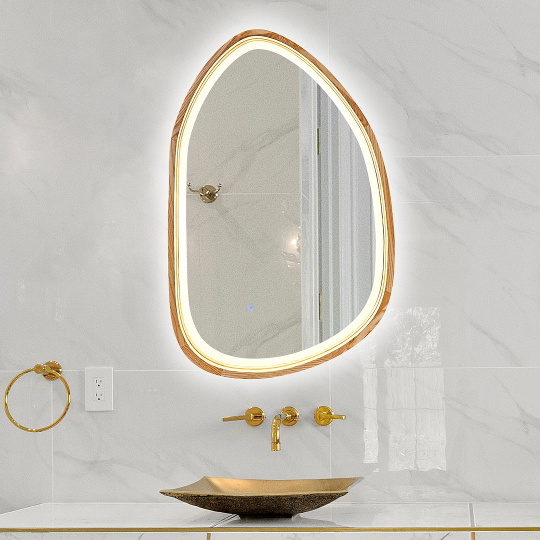 Bathroom Mirror, Irregular Mirror, Asymmetrical LED Mirror, LED Light, Smart Mirror, Led Mirror ...