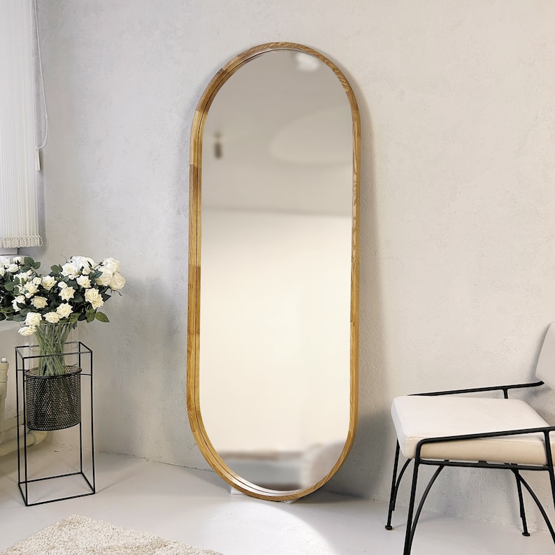 Wooden Wall Mirror, Large Wooden Mirror, Large Mirror, Large Wall ...