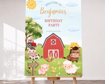 Farm Birthday Welcome Sign, farm welcome sign, Farm Birthday Party Welcome Sign