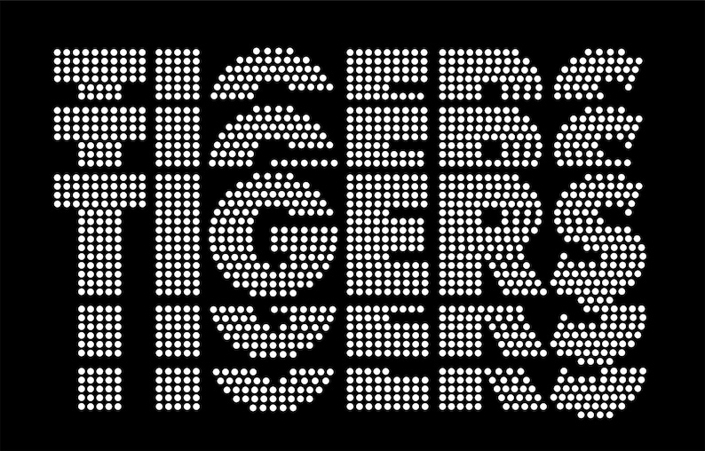 Tigers Rhinestone Design Rhinestone Tigers Template Rhinestone SS10 Tigers Design Svg Png Eps ...