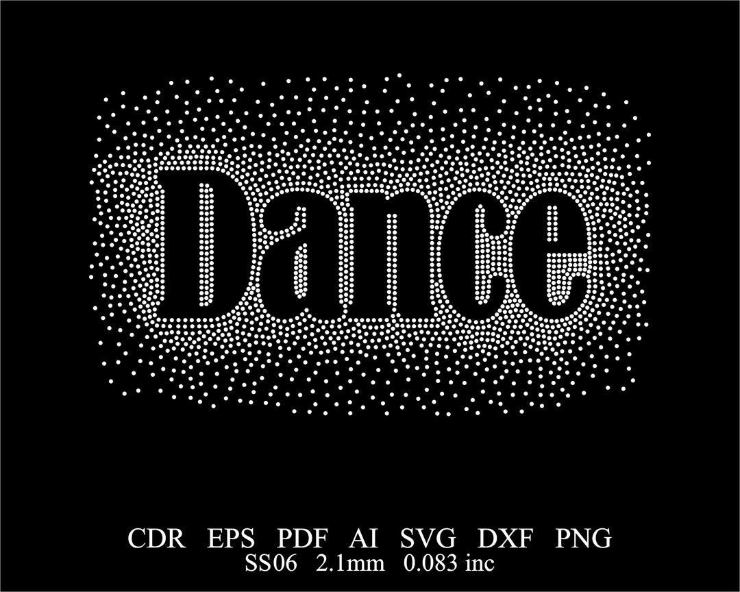 Zumba Rhinestone Template Rhinestone Dance Template Rhinestone SS06 Dance Template Svg Png Ai Dxf ...
