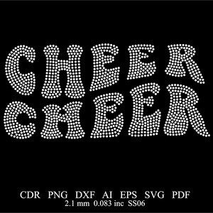 Rhinestone Cheer Template Rhinestone Cheer Design Svg Png Eps Digital Files Rhinestone Cheer SS06 Design