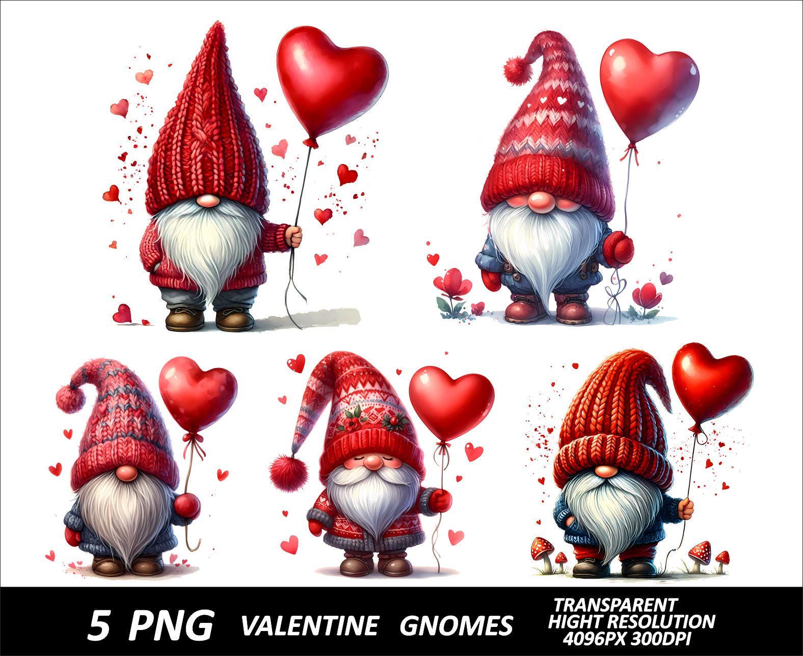 Gnome 5 PNG Clipart Valentines Day Bundle High Quality Resolution ...