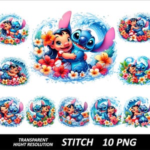Lot de 10 points PNG en téléchargement numérique, sublimation de haute qualité, T-Shirt au point, conception en sublimation, clipart fleurs Hawaii