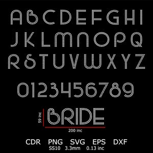 Rhinestone Font Template Svg Rhinestone Alphabet Design Png Eps Dxf SS10 Rhinestone Letters Template File Rhinestone Fonts Template