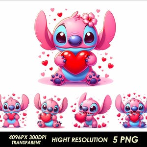 5 PNG fille point Bundle Design ange aquarelle point Png haute qualité sublimation téléchargement numérique Stitch ange Png rose point clipart