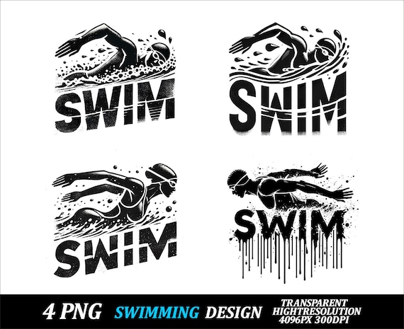 Swimming Vector Black And White