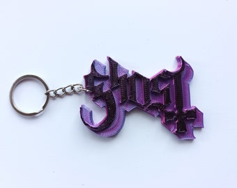 The band Ghost 3D printed logo keychain