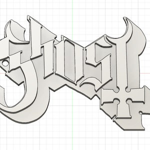 Ghost bc logo keyring STL file