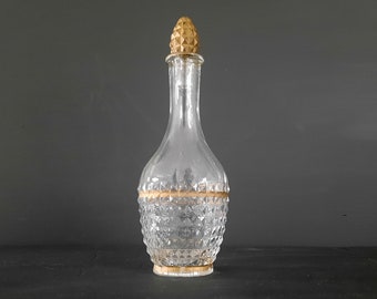 Vintage Mond Wasser Ritual Flasche, Antikes Glas Elixier Gefäß für Esoterische Praxen