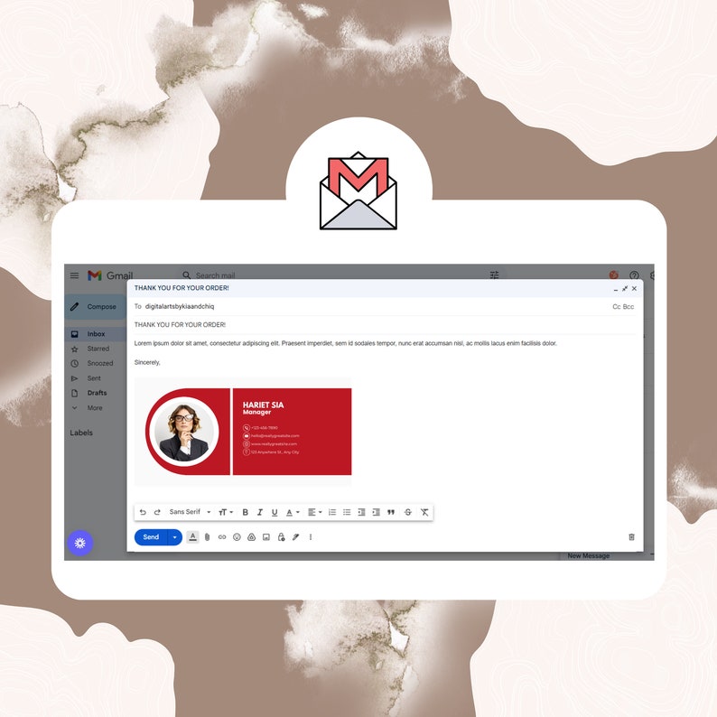 10 Email Signature Template Canva Editable Canva Signature Etsy
