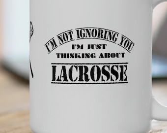Taza divertida de lacrosse: regalo sarcástico, cerámica de 433 ml