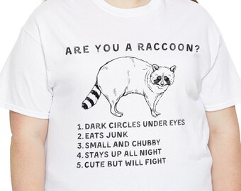 Camiseta de algodón grueso con mapache: Camiseta Trash Panda