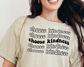 Camiseta retro "Elige la amabilidad": camiseta con eslogan vintage