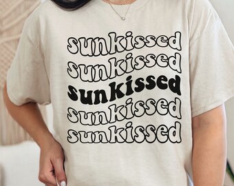 Camiseta Retro Wave Sunkissed: Camiseta gráfica de estilo vintage