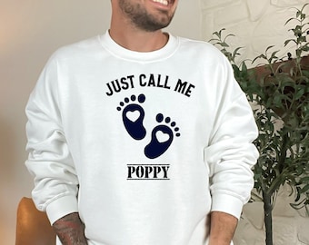 Poppy Sweatshirt: Baby Announcement Gift, Unisex Crewneck