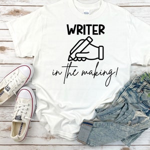 Camiseta unisex de algodón grueso &quot;Escritor en ciernes&quot;