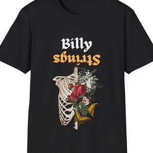 Billy Strings | Bluegrass | Goat | Skeleton | Butterfly | Rose | Unisex Softstyle T-Shirt