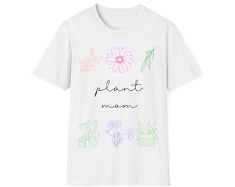 Pflanzenmama T-Shirt | Florales grafisches T-Shirt, Geschenk für Zimmerpflanzenliebhaber