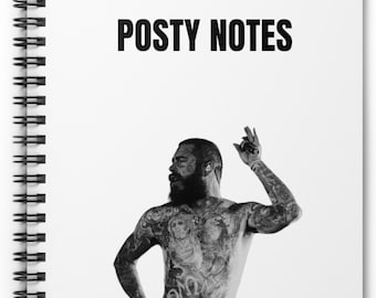 Cuaderno de espiral Post Malone / Posty Notes, papel rayado