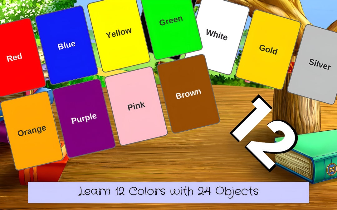 Printable Montessori Flash Cards Colors for Preschoolers of Etsy