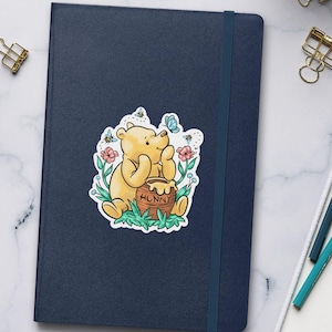 Classic Winnie Yellow Bear Hardcover gebundenes Notizbuch | Pooh Notizbuch | Cottage Core Ästhetik-Tagebuch | Dummer Pooh Bär