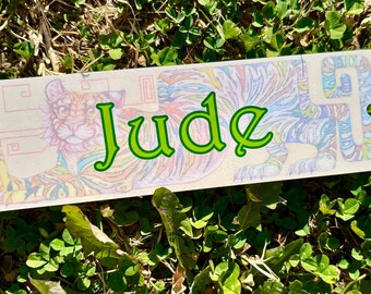 Customized Rainbow Bookmark | Nostalgic Hand-drawn Bookmark | Book Lover Gift | Custom Stationery | Waterproof Bookmarks | Your Name Here