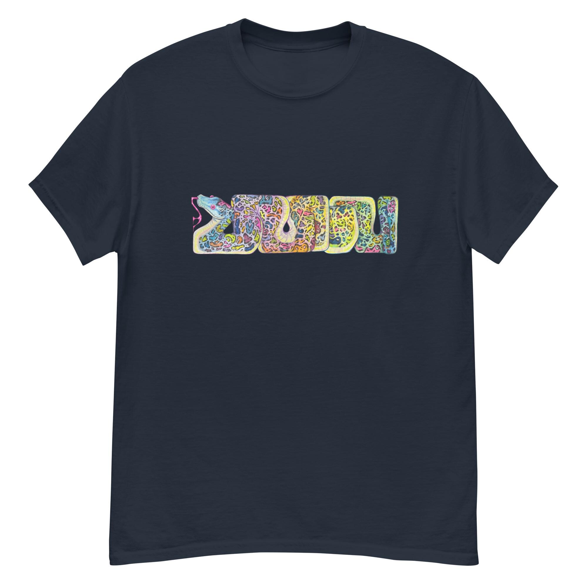 Rainbow Leopard Ball Python T-shirt | Retro 90s Snake Print Tee - Etsy