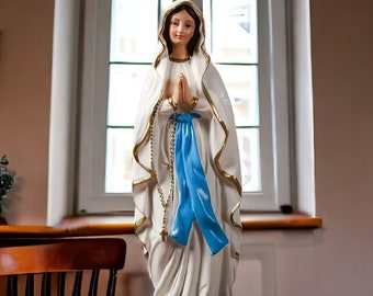 Vierge Marie en résine | Souvenir religieux de Jésus | Cadeau décoration d'intérieur | Figure religieuse élégante pour la décoration intérieure | Mère de Jésus