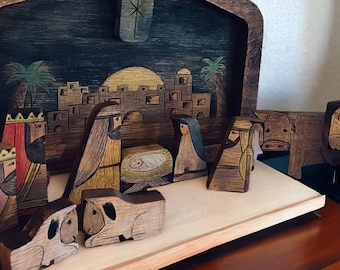 Handcrafted Jesus Nativity Wooden Puzzle Set | Birth of Our Lord and Savior Jesus Christ | Nativity Figurine and Puzzle Game | Unique Decor