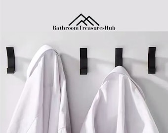 Juego De Toallero De Diseño Cuadrado, Accesorios De Baño Modernos, Color Negro Mate, 3 Piezas