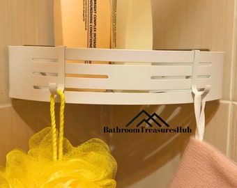 Bathroom Shelf, Wall Shelf Bathroom, Floating Shelves, Wall Shelf With Hooks, Corner Shelves, Corner Storage Shelf