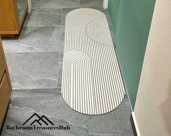 Tapis absorbant, Tapis, Tapis de salle de bain antidérapant, Accessoires de salle de bain, Facile à nettoyer, Tapis de bain