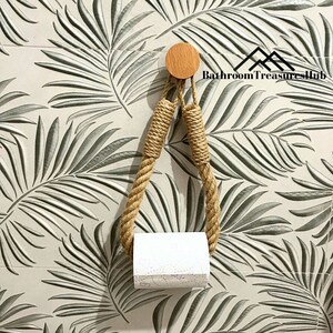 Suporte de parede para papel higiênico, suporte para papel higiênico, suporte para papel higiênico para banheiro, acessórios para banheiro, corda de cânhamo, suporte para rolo de papel higiênico