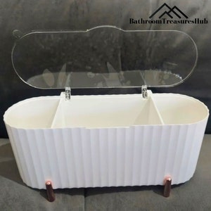 Panier de rangement, Rangement de salle de bain, Porte-objets, Panier de salle de bain, Panier à linge moderne, Organiseur de produits de beauté image 2