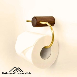 Portarotolo in legno, portarotolo carta igienica, portarotolo carta igienica a parete, portarotolo carta igienica, accessori per il bagno, arredamento per la casa